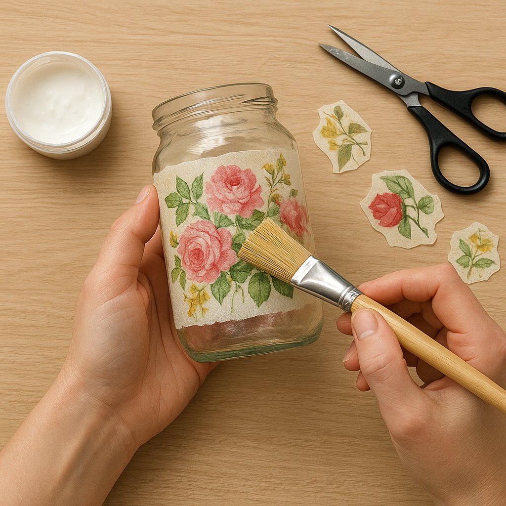 Jak ozdabiać szkło techniką decoupage